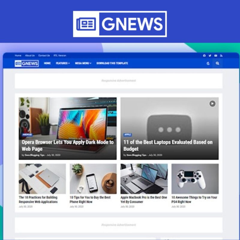 GNews - Premium Blogger Template for News