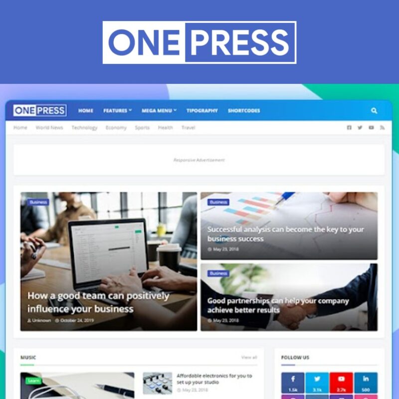 OnePress - Premium Blogger Template for News