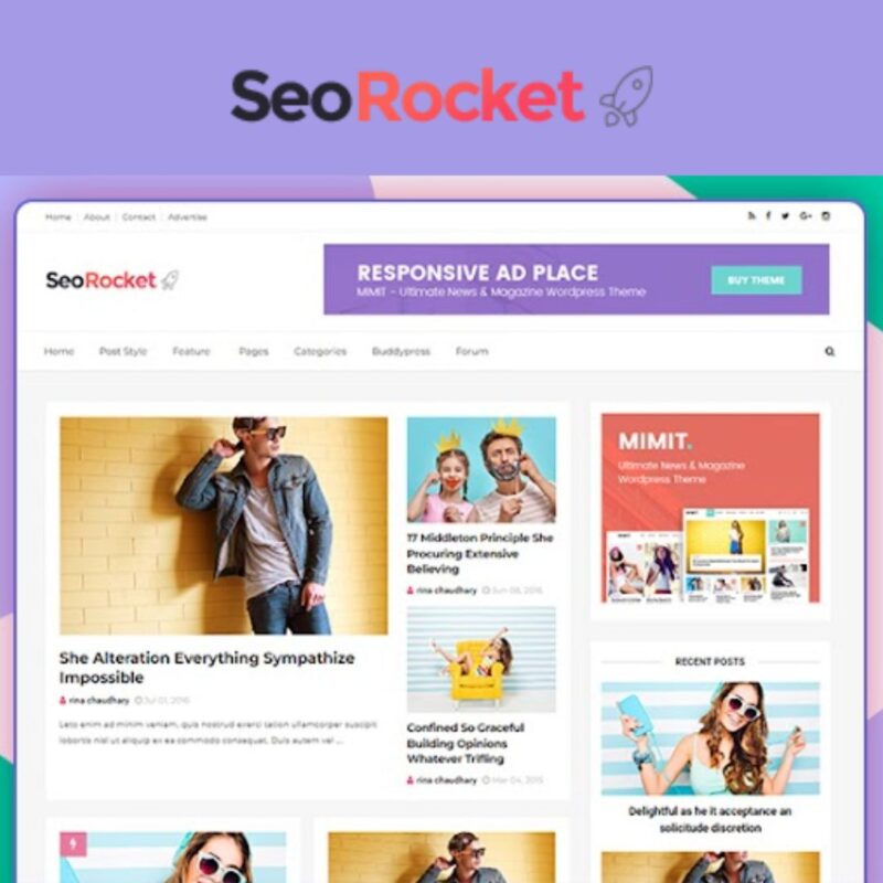 SeoRocket - Premium Blogger Template for Fashion