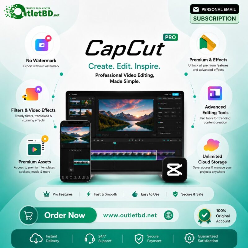CapCut Pro - Subscription for Personal Email
