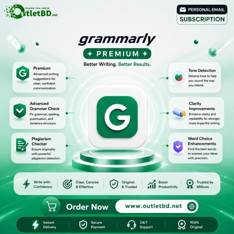 Grammarly Premium - Subscription for Personal Email