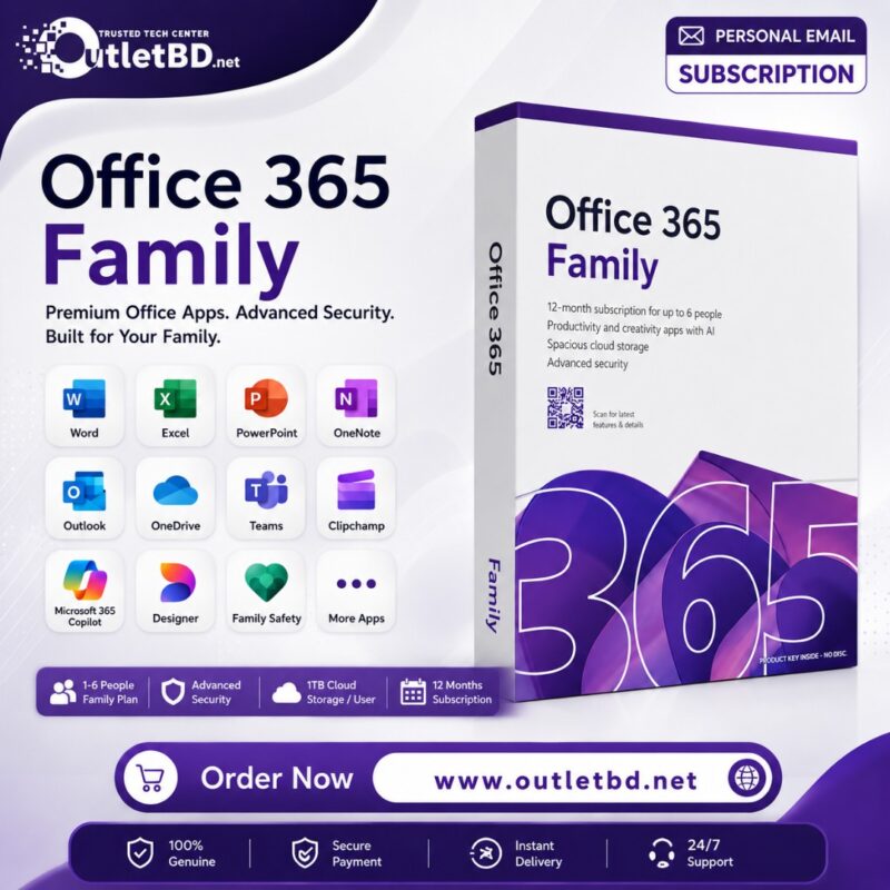 Microsoft Office 365 Family - Genuine Subscription