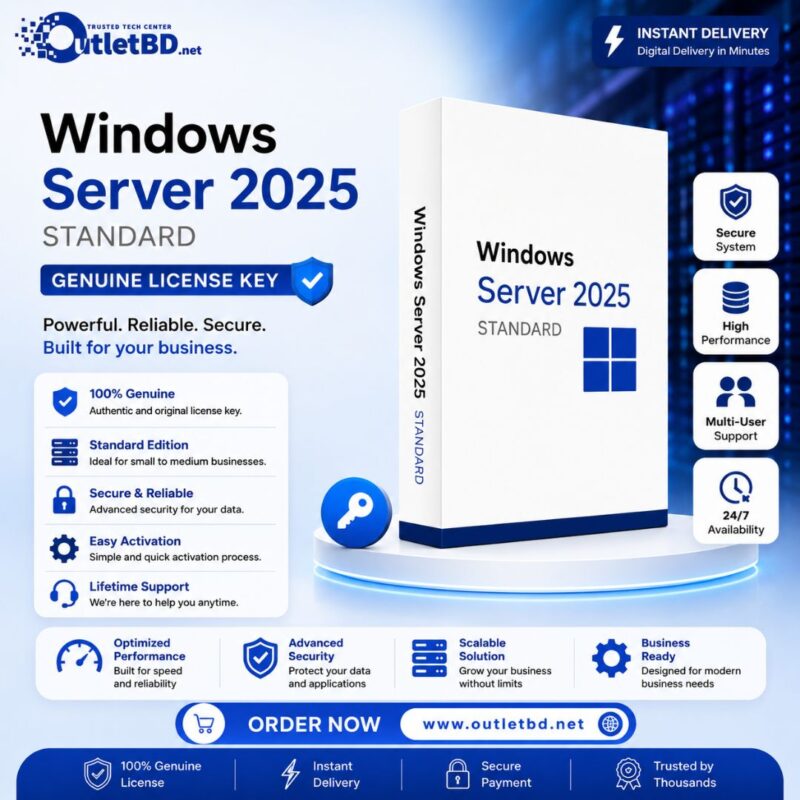 Windows Server 2025 Standard - Genuine License Key